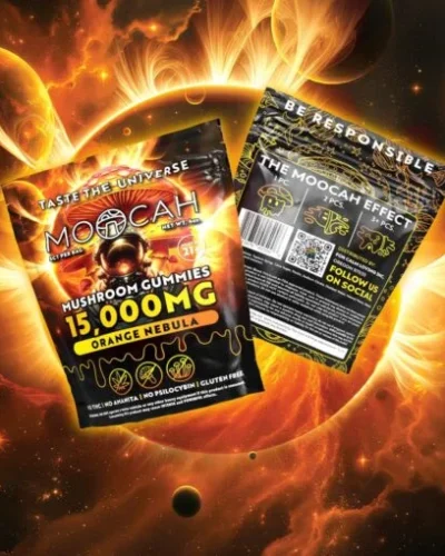 MOOCAH MUSHROOM ORANGE NEBULA 15,000MG GUMMIEs